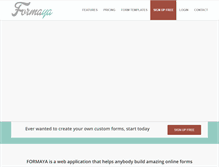 Tablet Screenshot of formaya.com